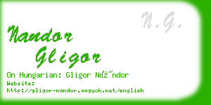 nandor gligor business card